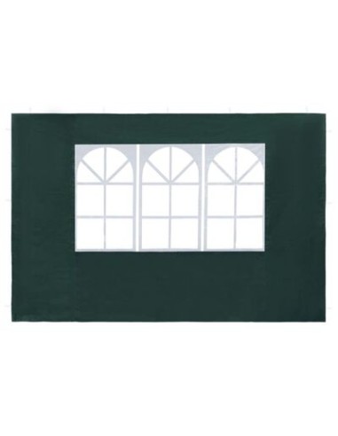 Paroi de tente de réception verte avec fenêtre...