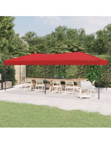 Tente de réception pliable rouge 3x6m