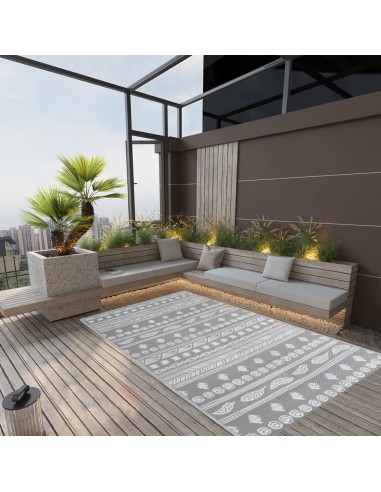 Tapis d'extérieur symbole gris 160x230cm