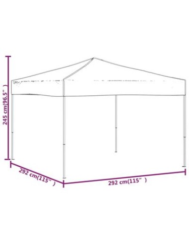 Tente de réception pliable Bleu 3x3m