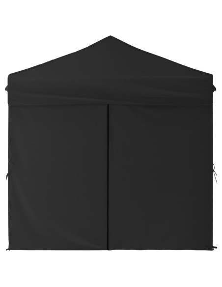 Tente de réception pliable avec parois fenêtre noir 2x2m