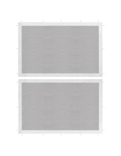 Paroi de tente de réception blanc et noir 2 pcs