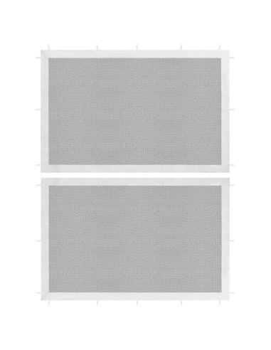 Paroi de tente de réception blanc et noir 2 pcs