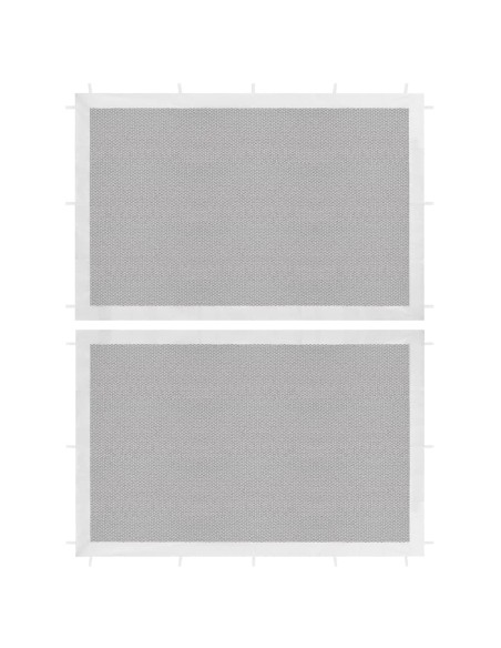 Paroi de tente de réception blanc et noir 2 pcs
