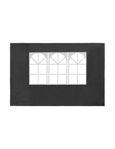 Paroi de tente de réception avec fenêtre anthracite - 2 pcs