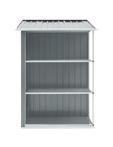 Abri de jardin avec étagère Gris Fer