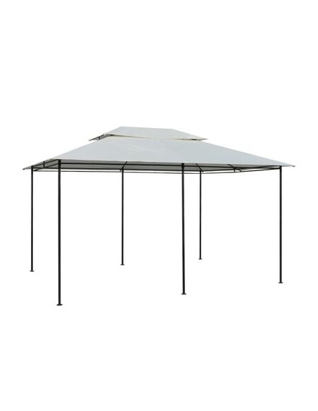 Tonnelle avec rideaux blanc 4x3m