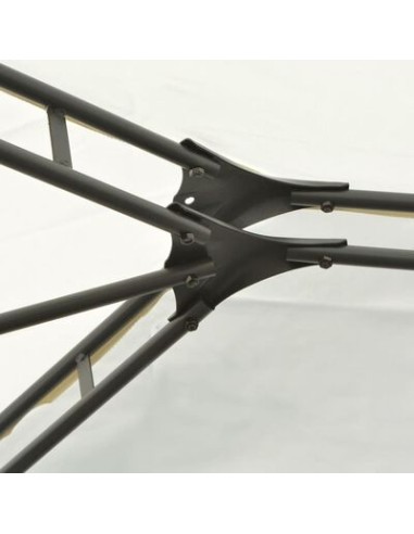 Tonnelle avec rideaux blanc 4x3m