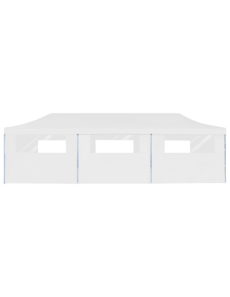 Tente de réception blanche avec 8 parois 3x9m