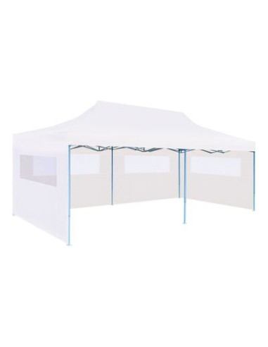 Tente de réception pliable avec parois blanche 3x6m