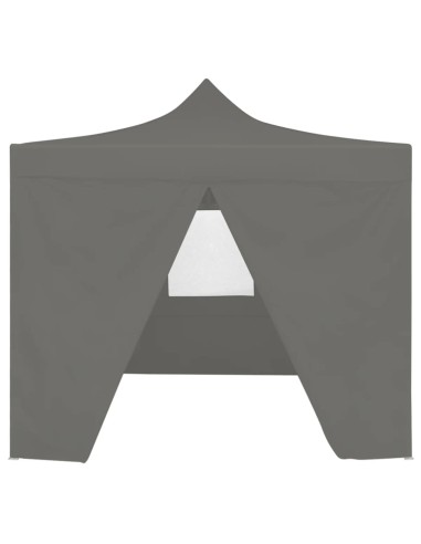 Tente de réception pliable anthracite avec 4...