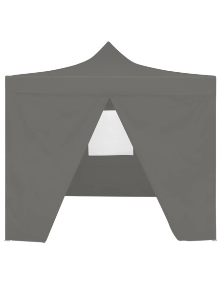 Tente de réception pliable anthracite avec 4 parois 2x2m