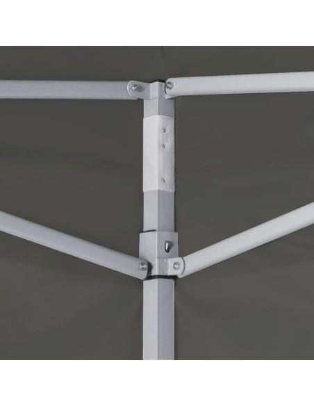 Tente de réception pliable anthracite avec 4 parois 2x2m
