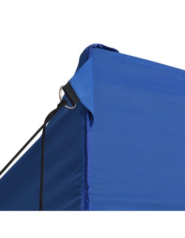 Tente de réception pliable bleu avec 4 parois 3x6m