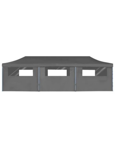 Tente de réception pliable anthracite avec 8...