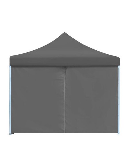 Tente de réception pliable anthracite avec 8 parois 3x9m