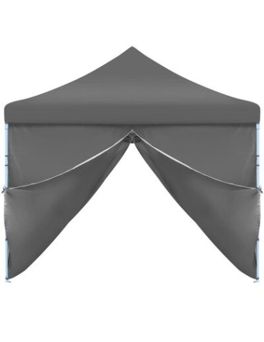 Tente de réception pliable anthracite avec 8...