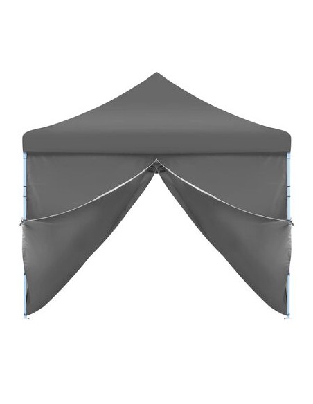 Tente de réception pliable anthracite avec 8 parois 3x9m