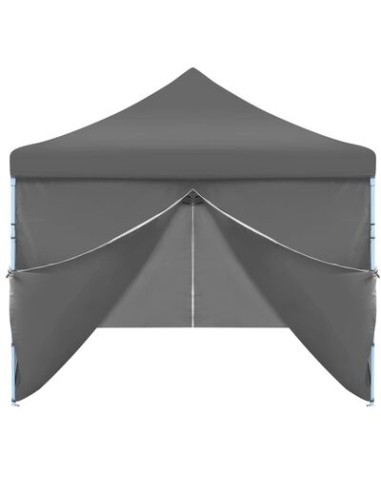 Tente de réception pliable anthracite avec 8...