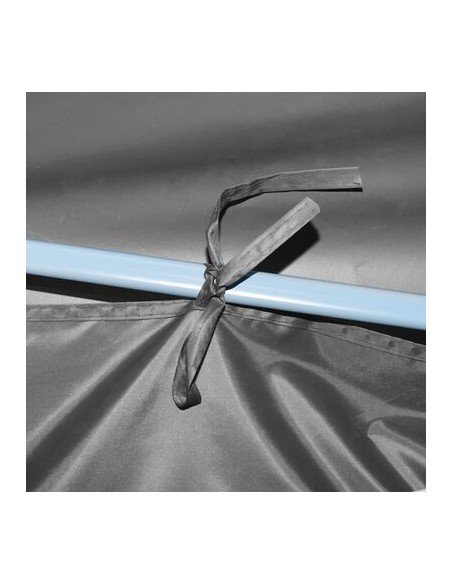 Tente de réception pliable anthracite avec 8 parois 3x9m