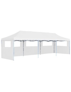 Tente de réception blanche avec 5 parois 3x9m