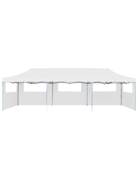 Tente de réception blanche avec 5 parois 3x9m