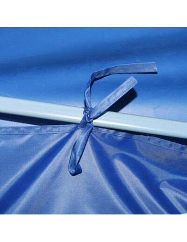 Tente de réception pliable bleu avec 5 parois 3x9m