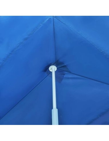 Tente de réception pliable bleu avec 5 parois 3x9m