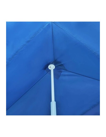 Tente de réception pliable bleu avec 5 parois 3x9m