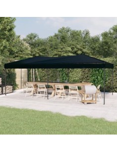 Tente de réception pliable noir 3x6m 2