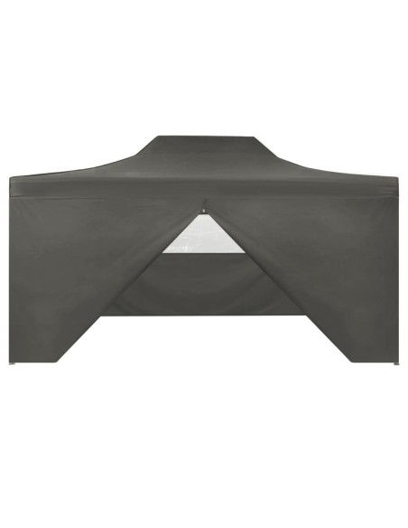 Tente pliable anthracite avec 4 parois latérales 3x4,5m
