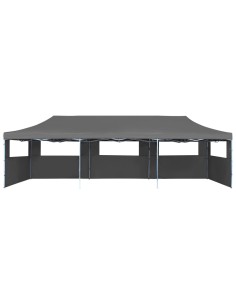 Tente de réception pliable anthracite avec 5 parois 3x9m 2