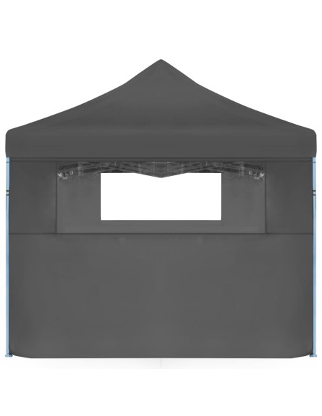 Tente de réception pliable anthracite avec 5 parois 3x9m