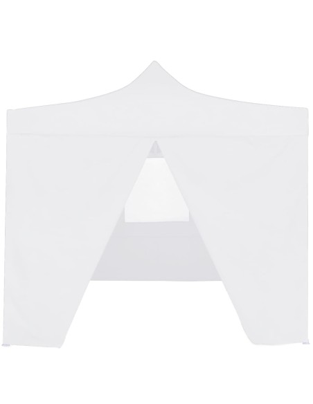 Tente de réception pliable avec 4 parois blanc 2x2m