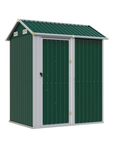 Abri de jardin vert acier galvanisé 2