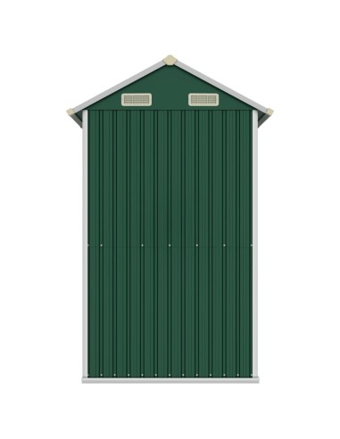Abri de jardin vert acier galvanisé