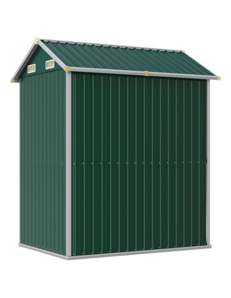 Abri de jardin vert acier galvanisé