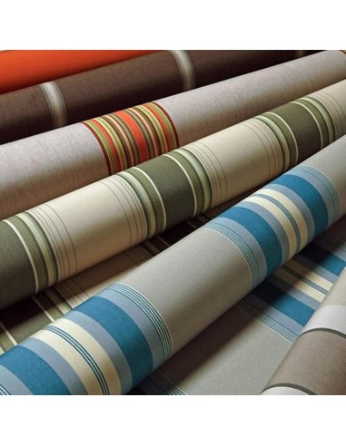 toile à rayures sur mesure pour store banne
