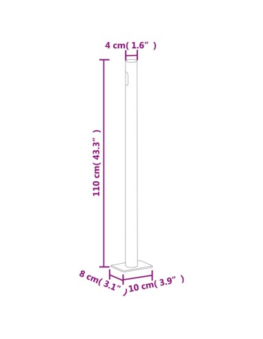 Auvent latéral rétractable - 180x300 cm
