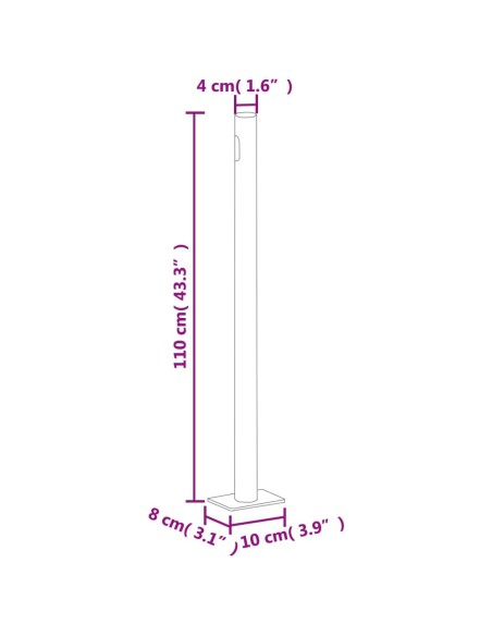 Auvent latéral rétractable - 180x300 cm