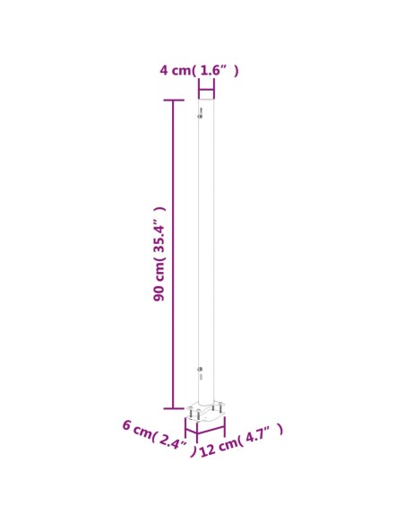 Auvent latéral rétractable - 140 x 300 cm