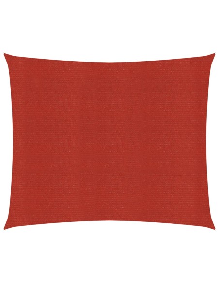 Voile d'ombrage 160 g/m² Rouge - 3,6x3,6m