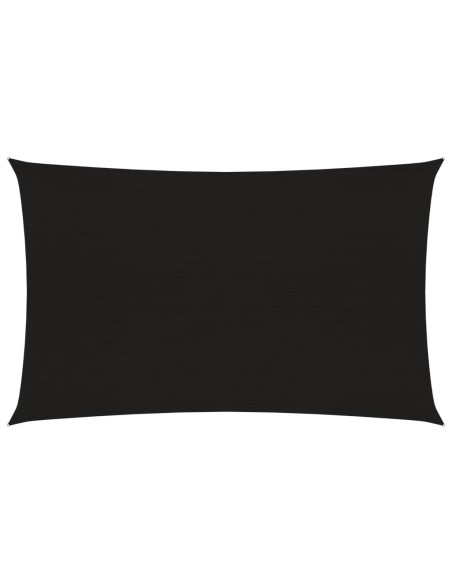 Voile d'ombrage 160 g/m² Noir 2x4,5m PEHD