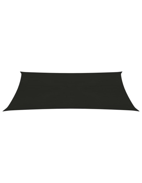 Voile d'ombrage 160 g/m² Noir 2x4,5m PEHD