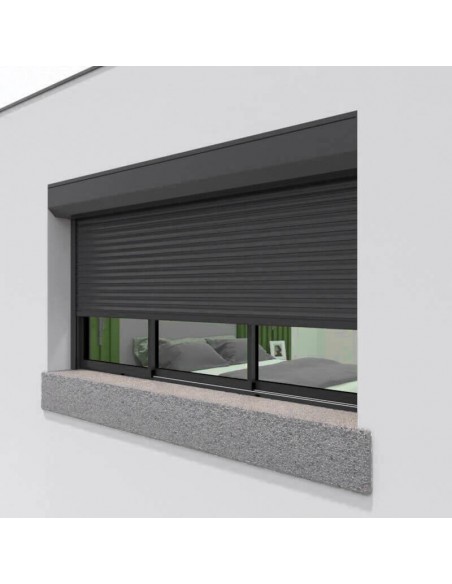volet roulant electrique noir sur mesure