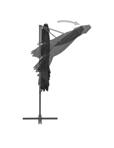 Parasol en porte-à-faux avec mât en Acier...