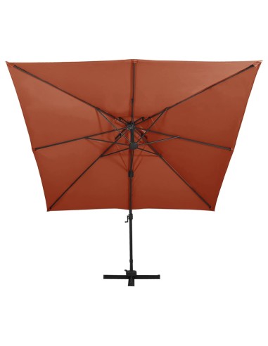 Parasol déporté avec double toit 300x300 cm...