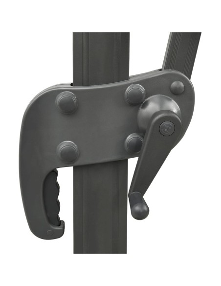 Parasol déporté avec double toit 300x300 cm terre cuite