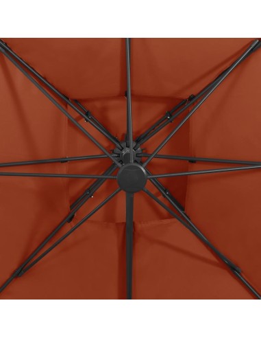 Parasol déporté avec double toit 300x300 cm...