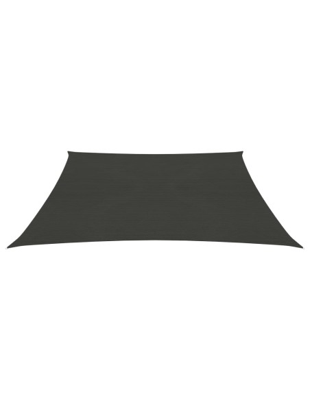 Voile d'ombrage 160 g/m² Anthracite 3x4x2 m PEHD